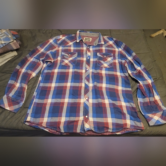 BKE VINTAGE BUTTON DOWN FLANNEL XXL MENS - Picture 4 of 4